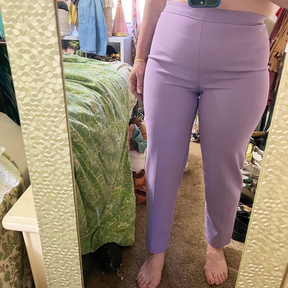 Vintage Levi’s Bend Over Lavender Polyester Pull On Pants M - Picture 2 of 9